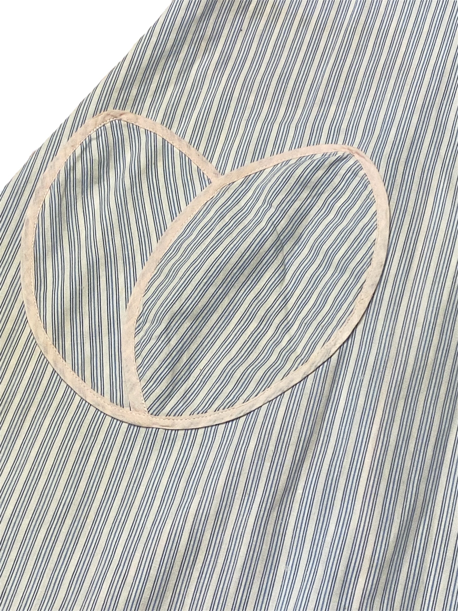 Blue Striped Cross-Back Apron