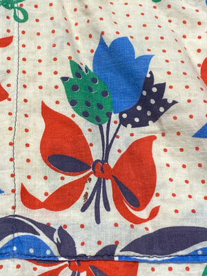 Handstitched Bow and Polka Dot Apron
