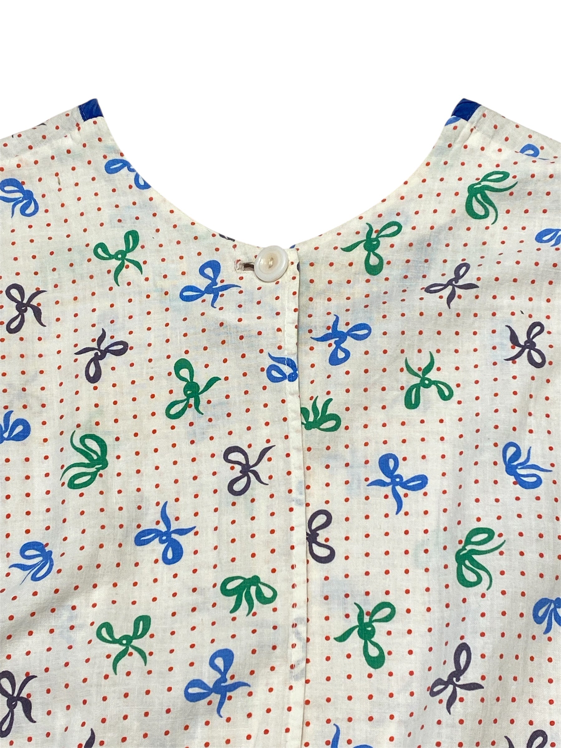 Handstitched Bow and Polka Dot Apron
