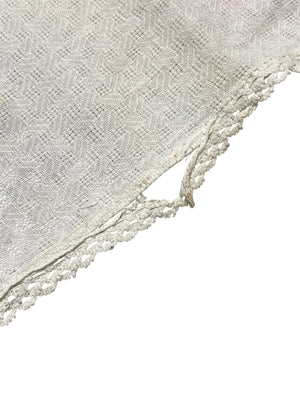 Handstitched Dresser Scarf with Flowers