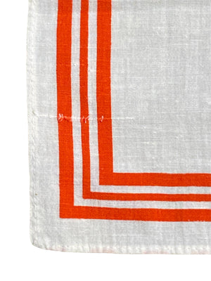 White and Red Handkerchief