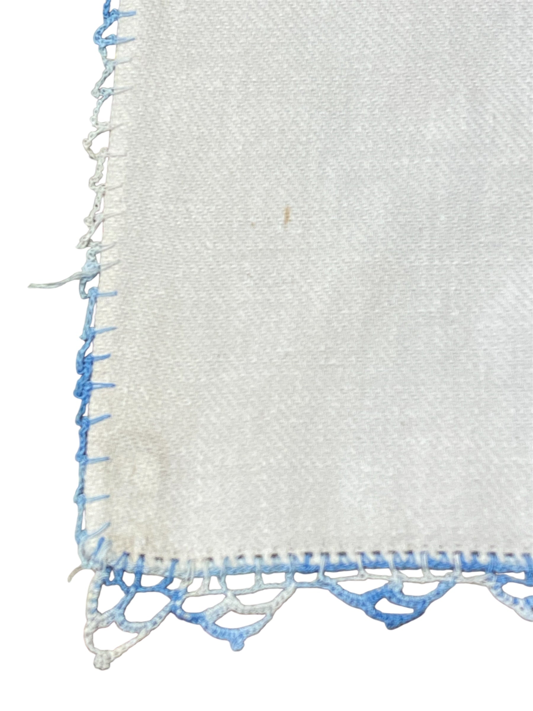 Handstitched Dresser Scarf with Baskets and Flowers