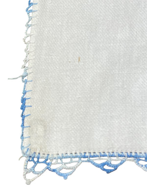 Handstitched Dresser Scarf with Baskets and Flowers
