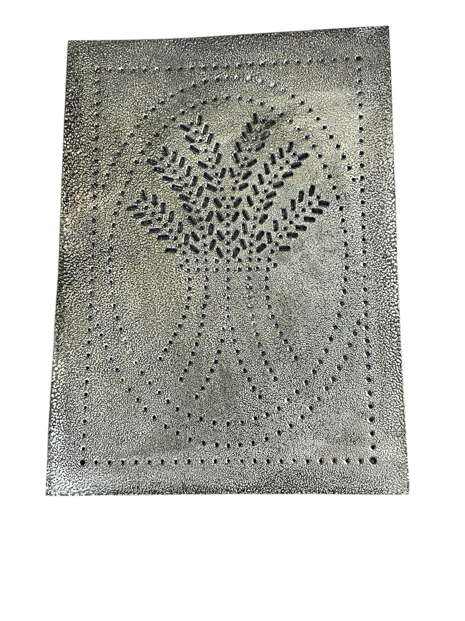Wheat Punched Tin Panel (Silver)