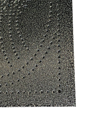 Wheat Punched Tin Panel (Dark Silver/Black)