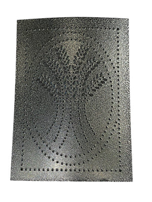 Wheat Punched Tin Panel (Dark Silver/Black)