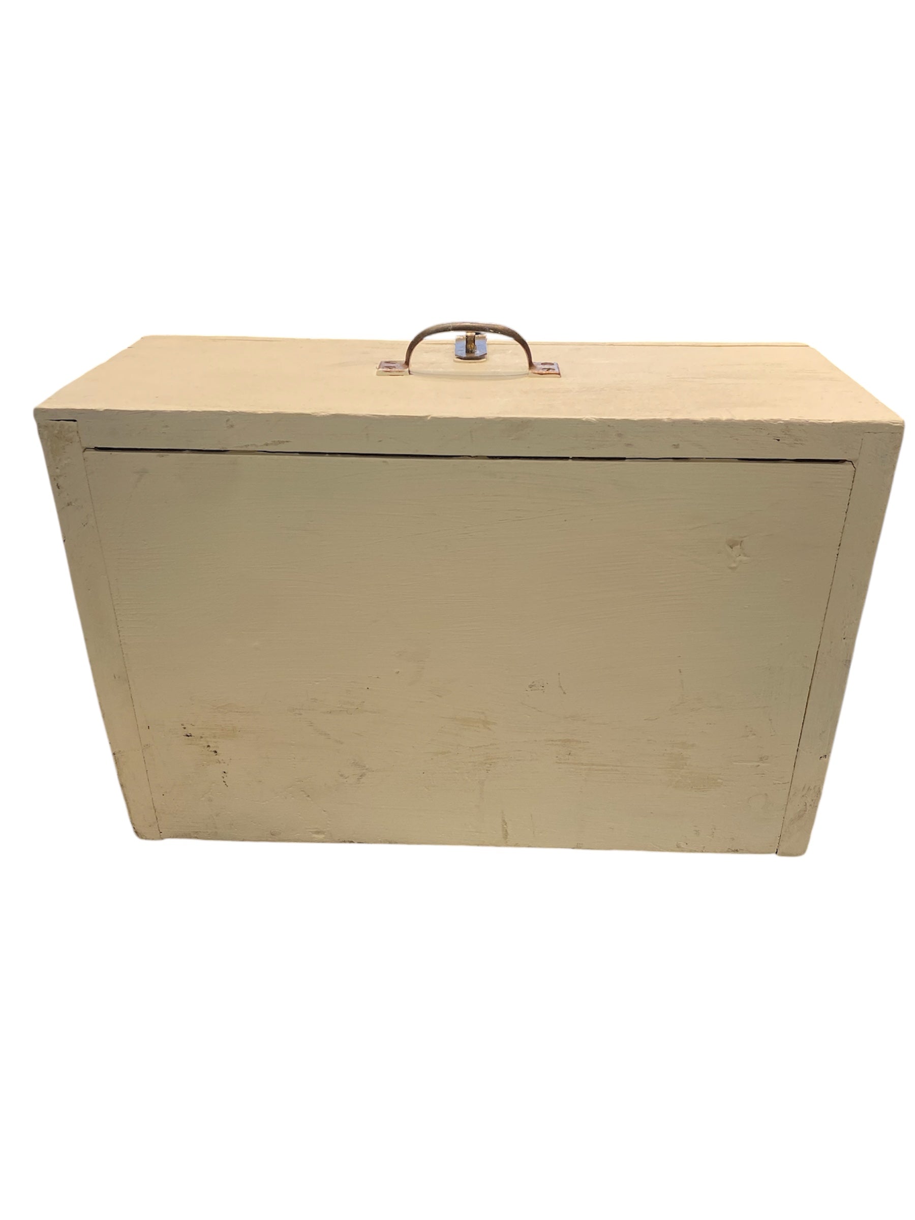Old Handmade Wooden Box with Handle