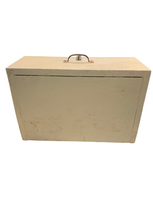 Old Handmade Wooden Box with Handle