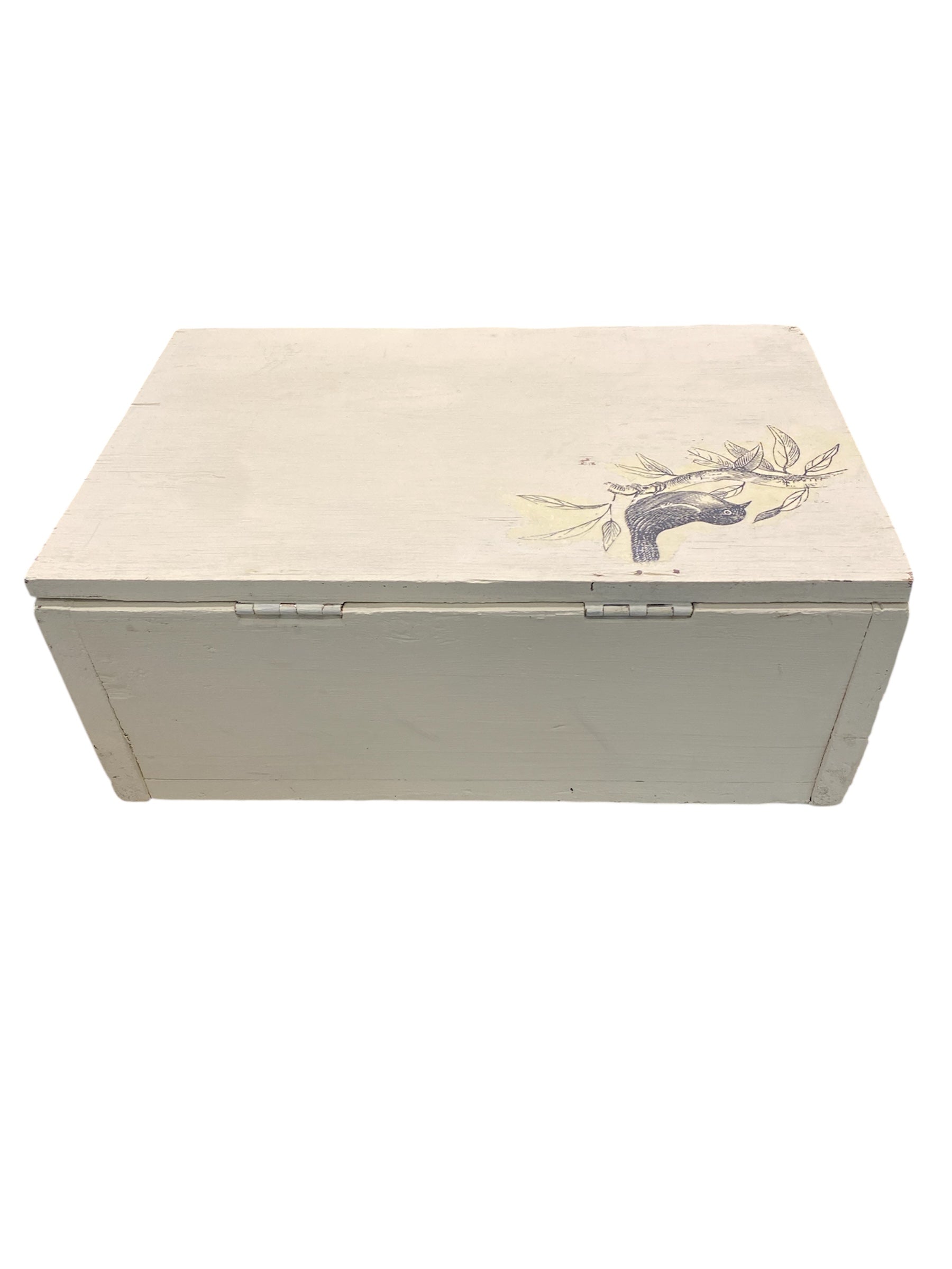 Old Handmade Wooden Box with Handle