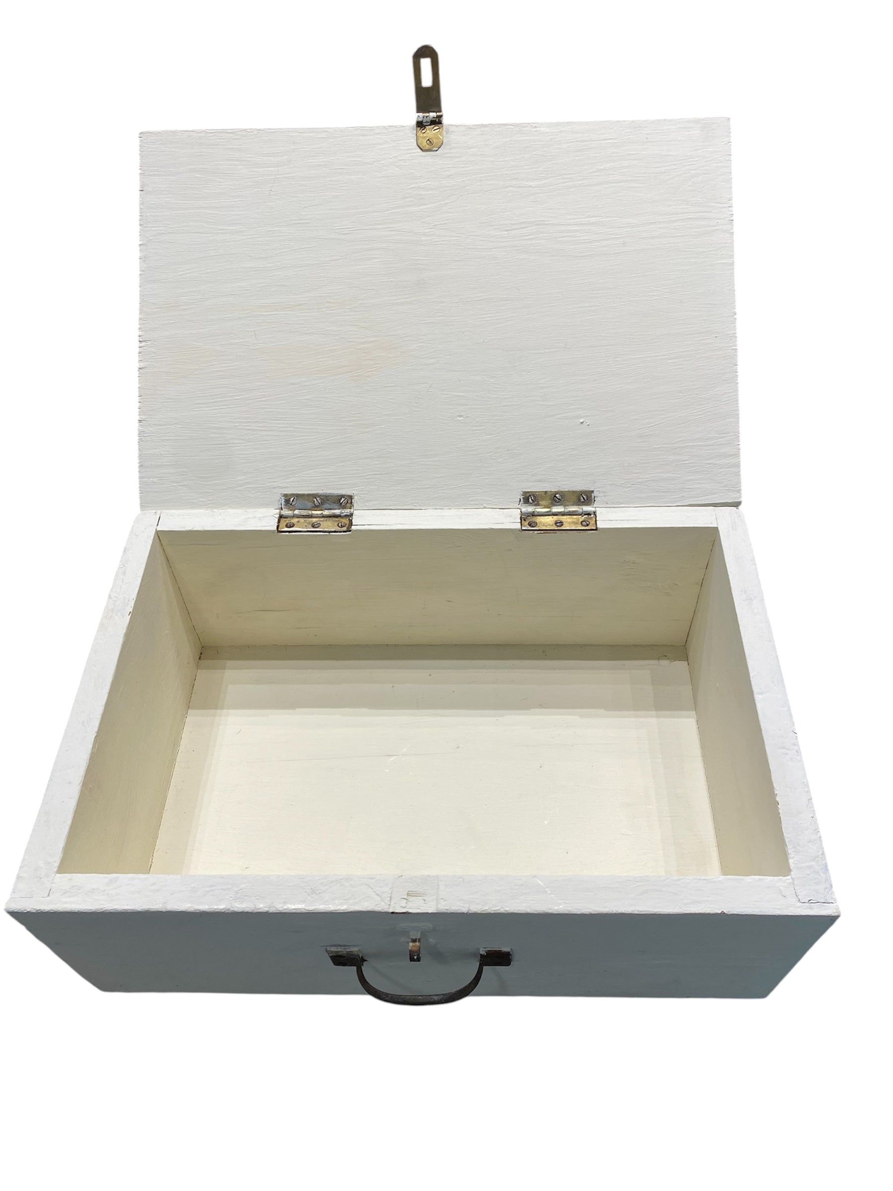 Old Handmade Wooden Box with Handle