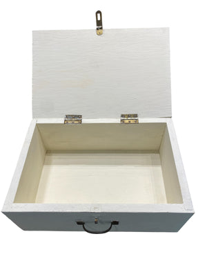 Old Handmade Wooden Box with Handle