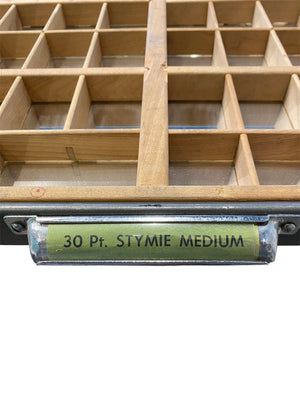 Letterpress Printer's Drawer with a Mirror