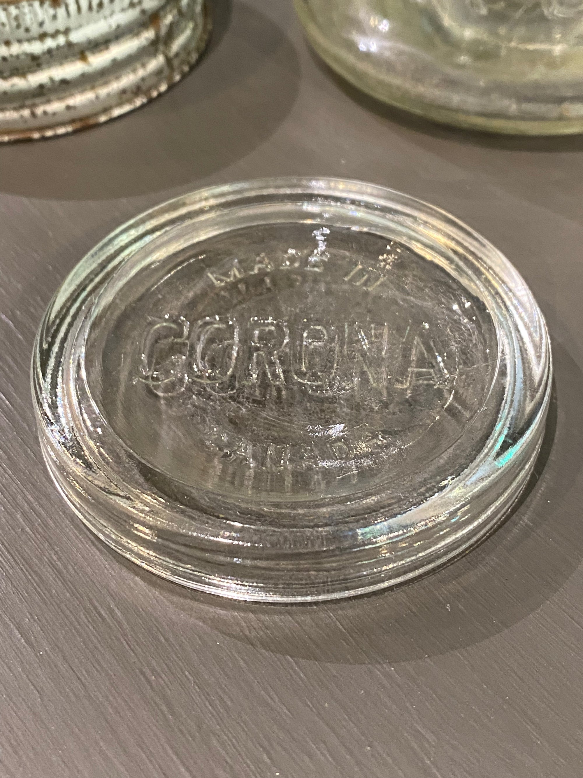 1931 Crown Glass Mason Jar wtih Corona Lid
