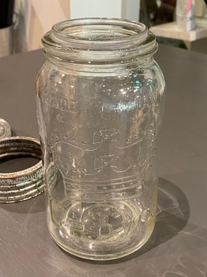 1931 Crown Glass Mason Jar wtih Corona Lid