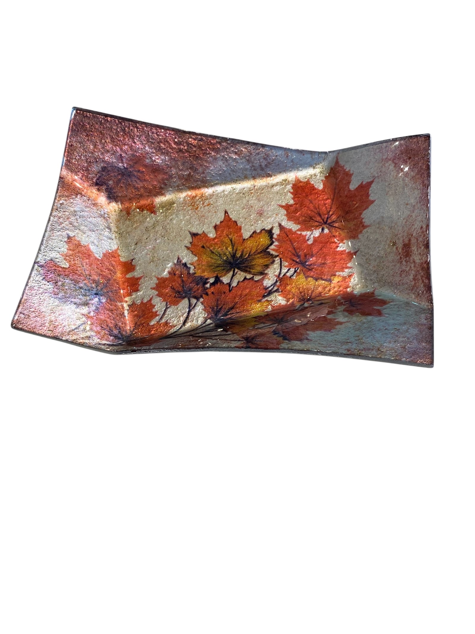 Fluted Autumn Leaf Plate