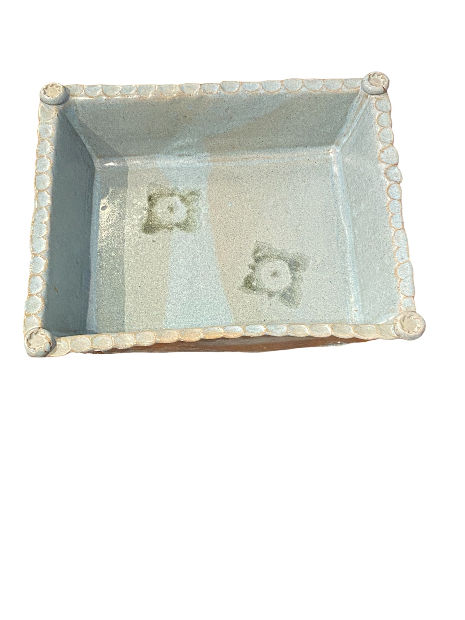 Smoky Blue Large Pottery Dish