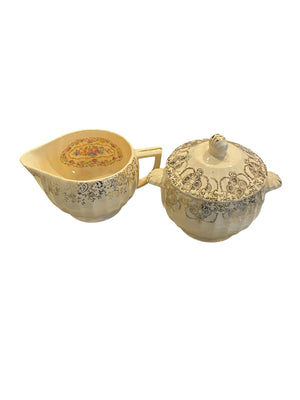 Toledo Delight Limoges Sebring Creamer and Sugar Bowl Set