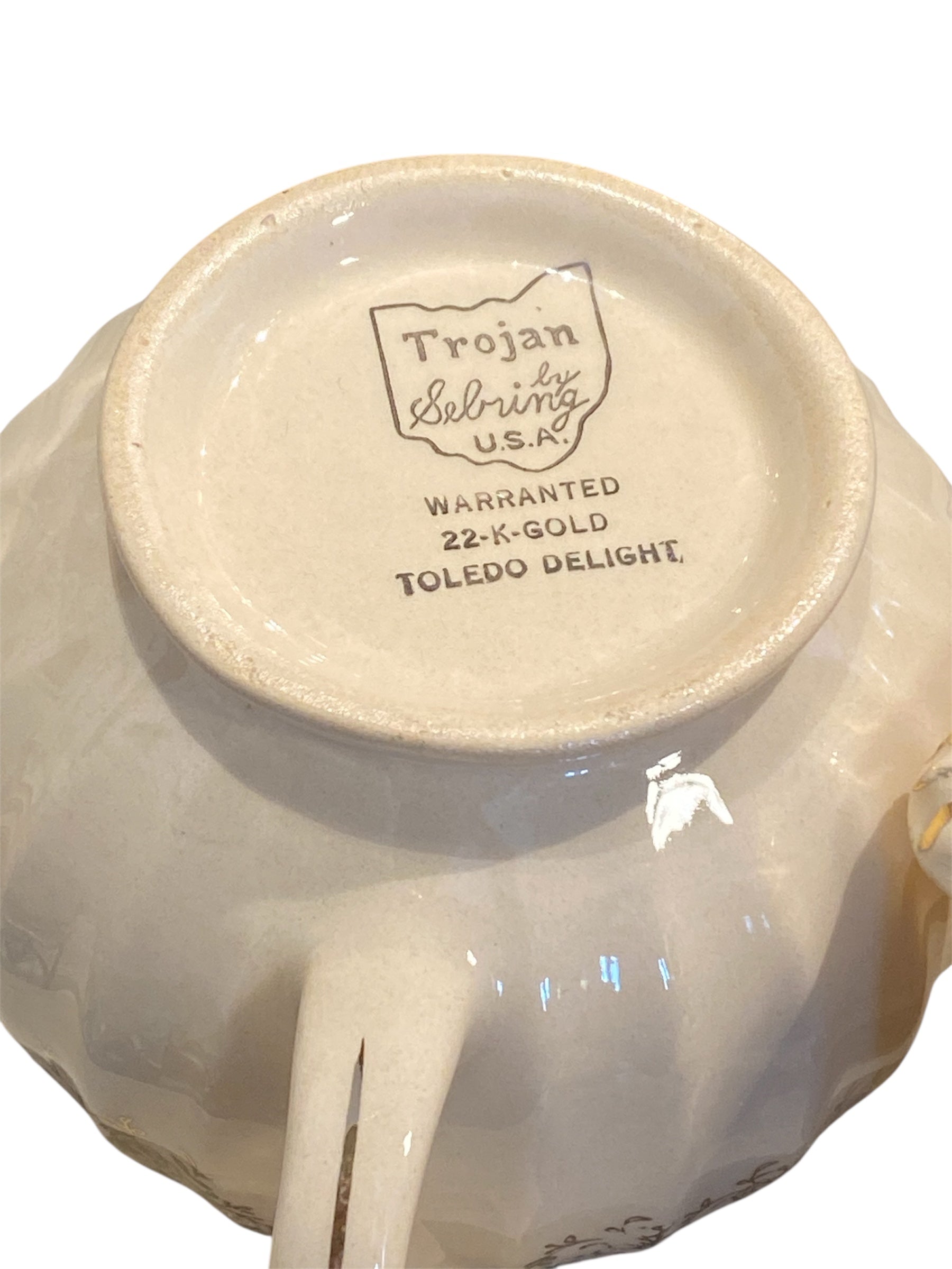 Toledo Delight Limoges Sebring Creamer and Sugar Bowl Set