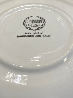 Dominion China Rose Saucers/Trinket Dishes