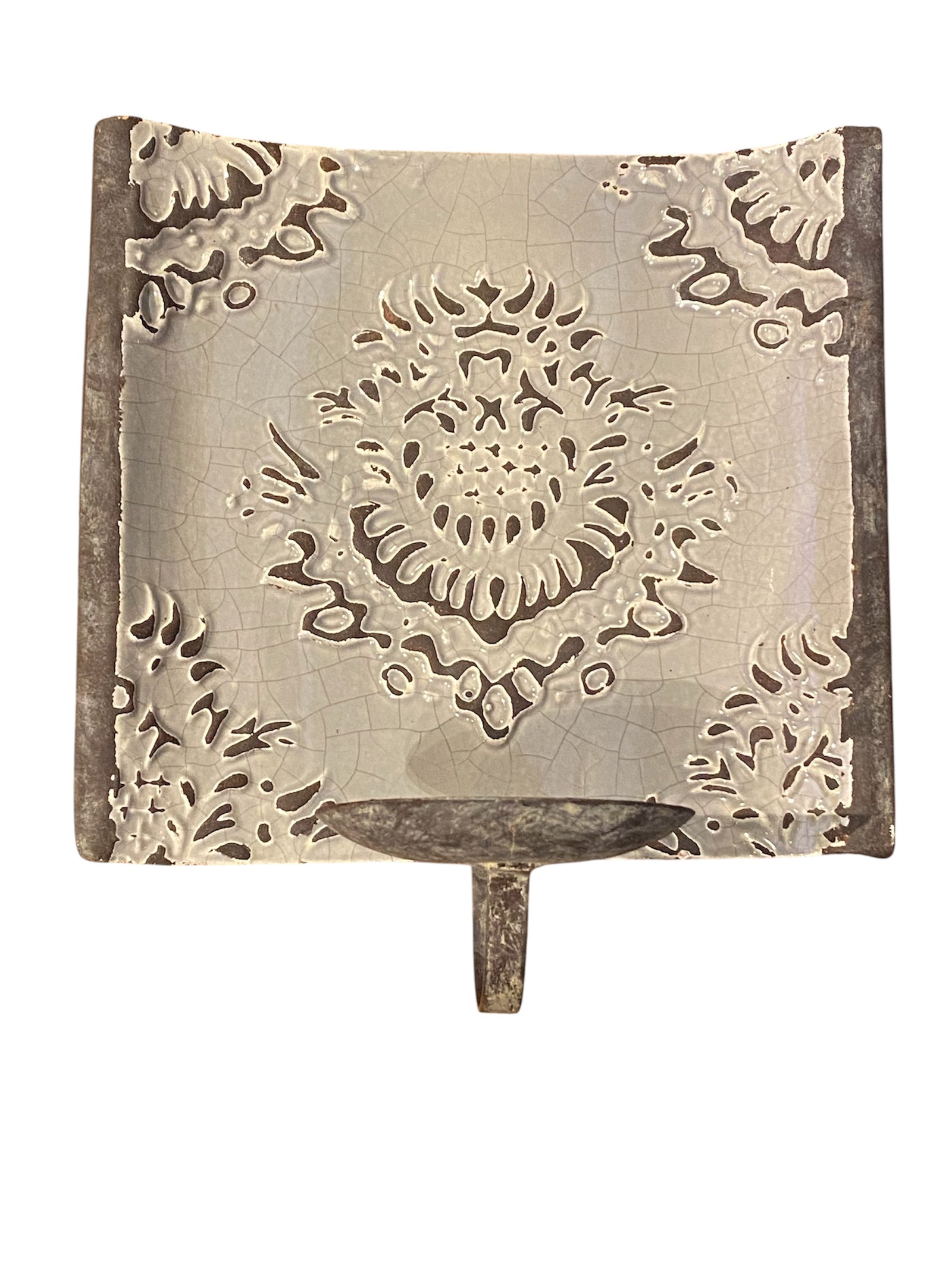 Decorative Clay Tile Candle Holder