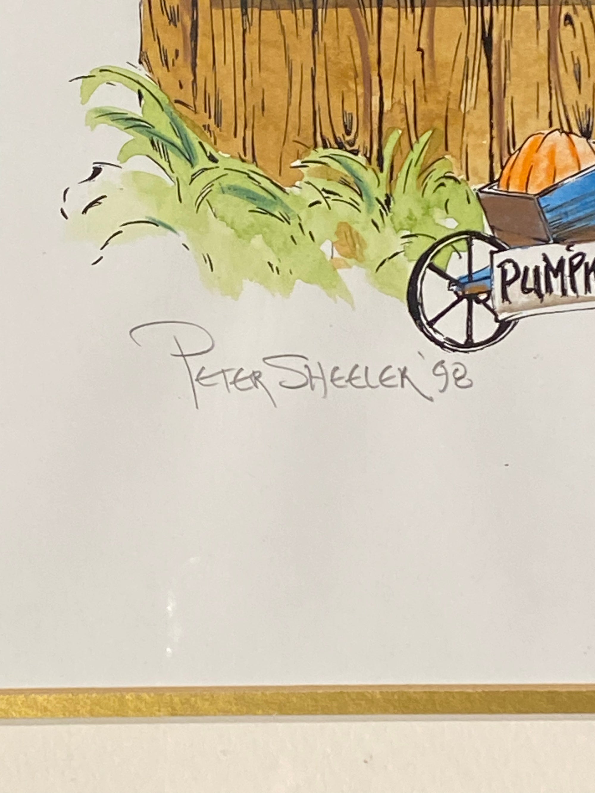 Fresh Vegetables Original Ink and Colour by Peter Sheeler