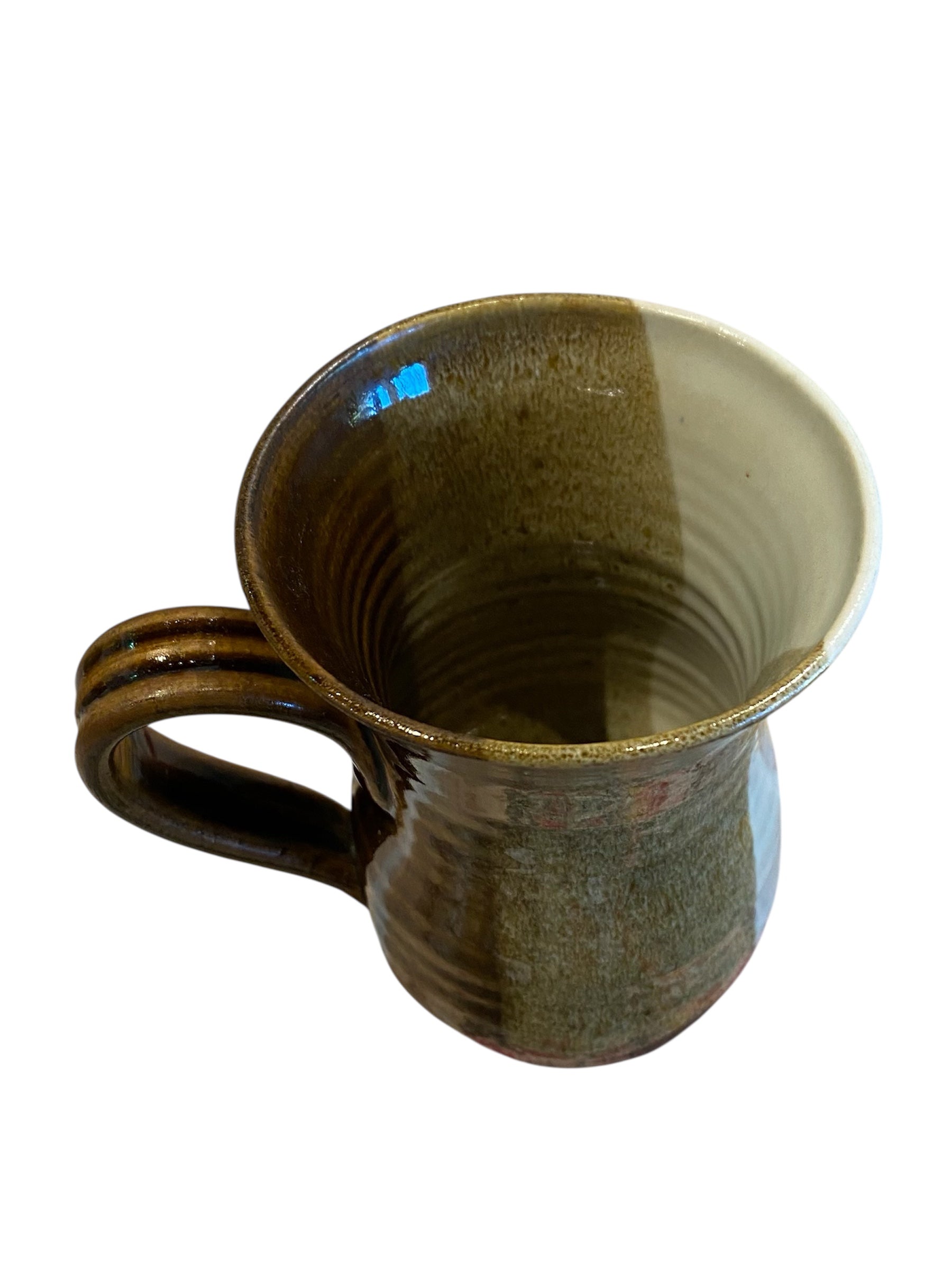 Handmade Vintage Brown Pottery Mug
