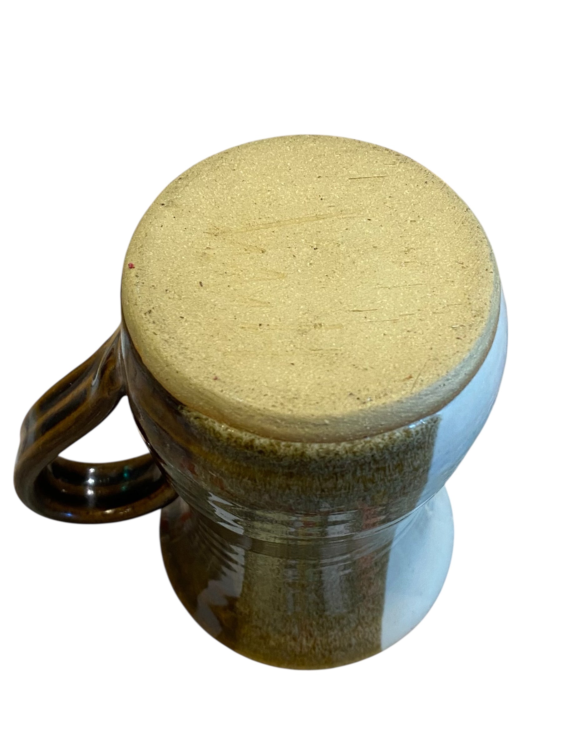 Handmade Vintage Brown Pottery Mug