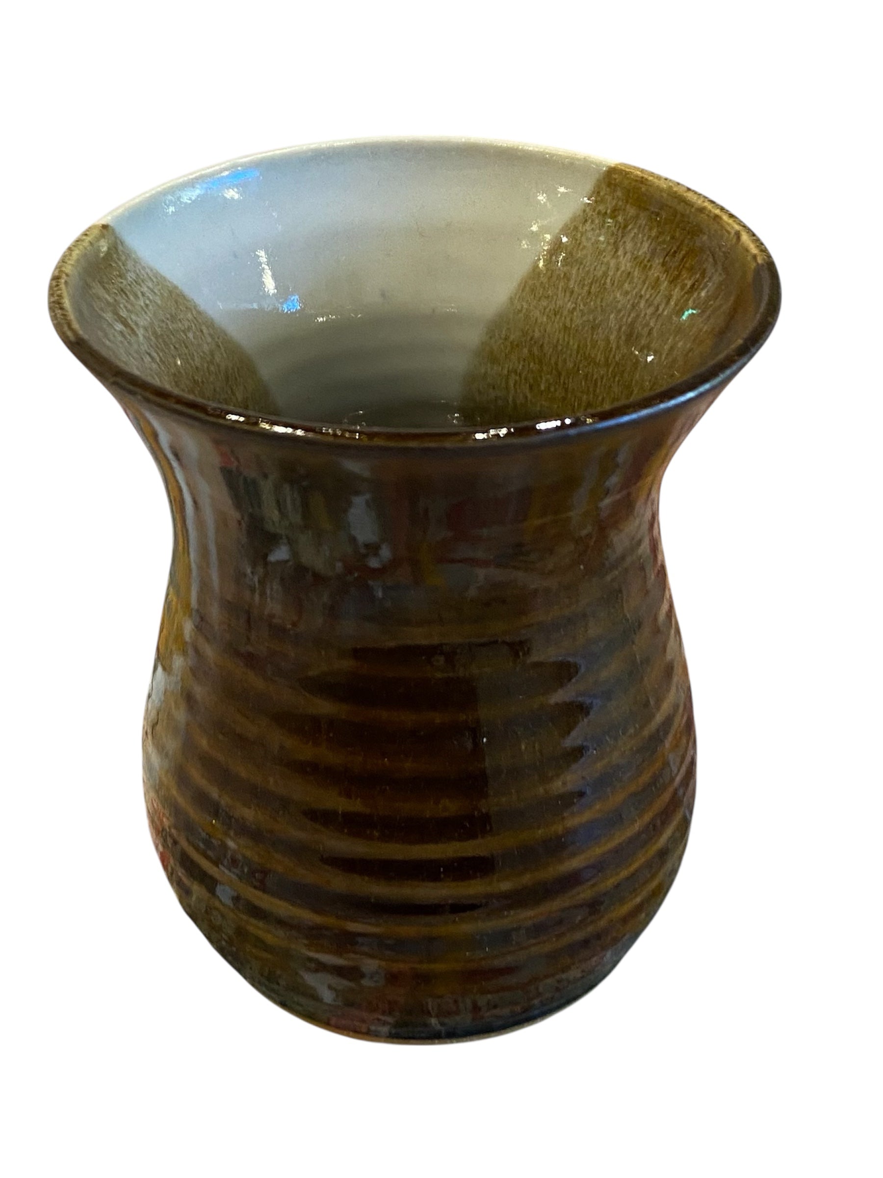 Handmade Vintage Brown Pottery Vase