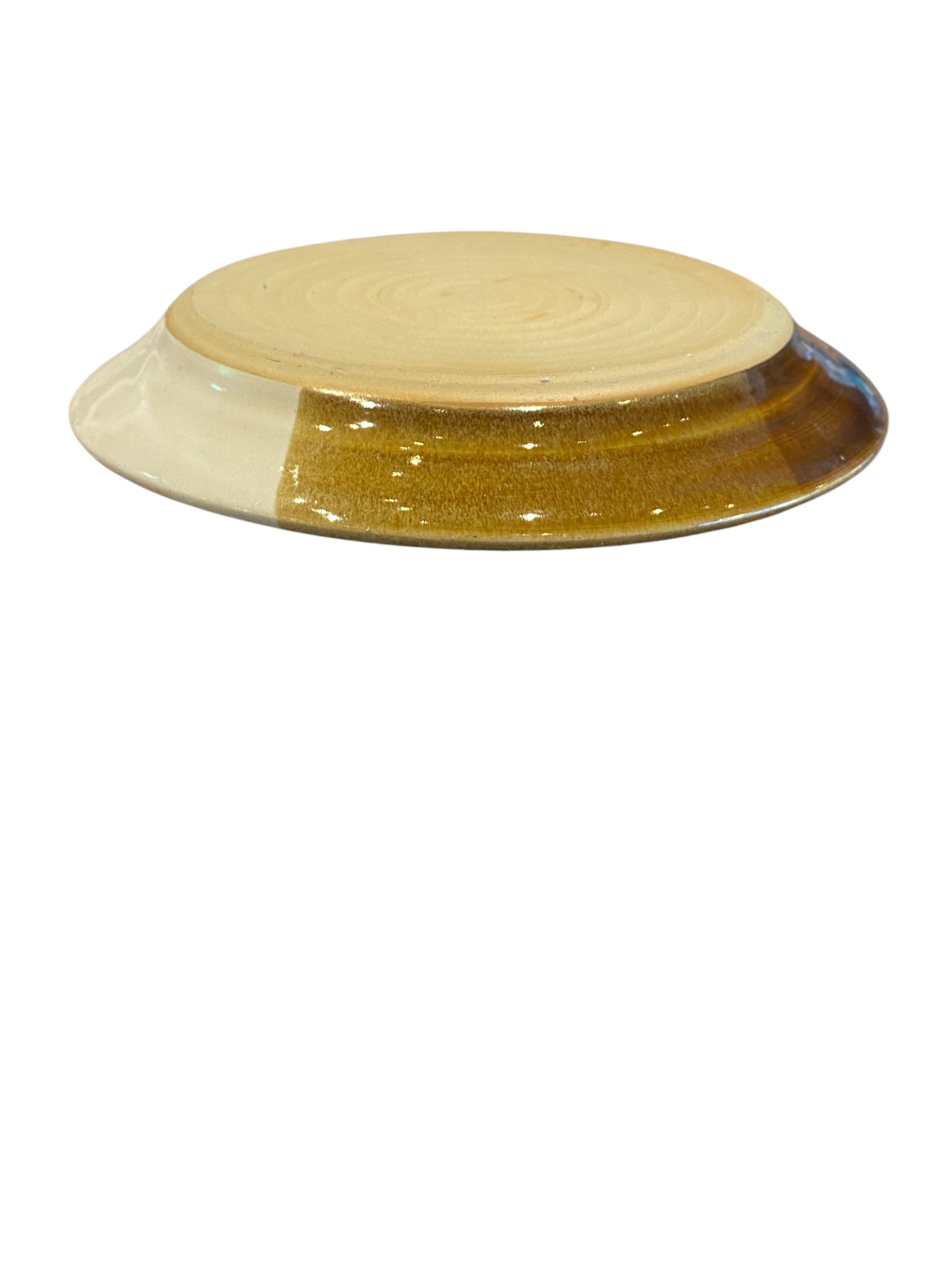 Handmade Vintage Brown Pottery Plate