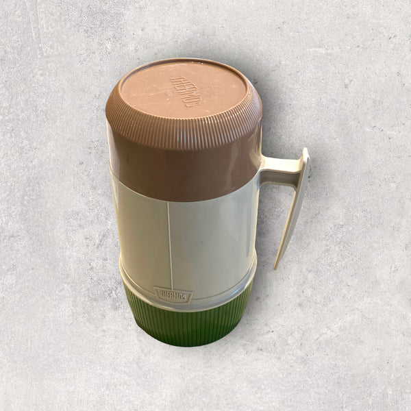 Green and Beige Retro Thermos