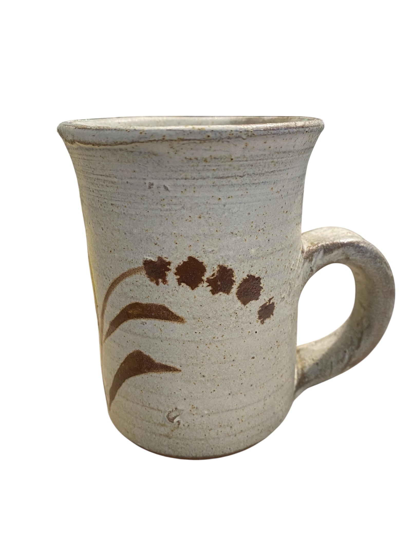 Tall Clay Mug - Vintage Handmade