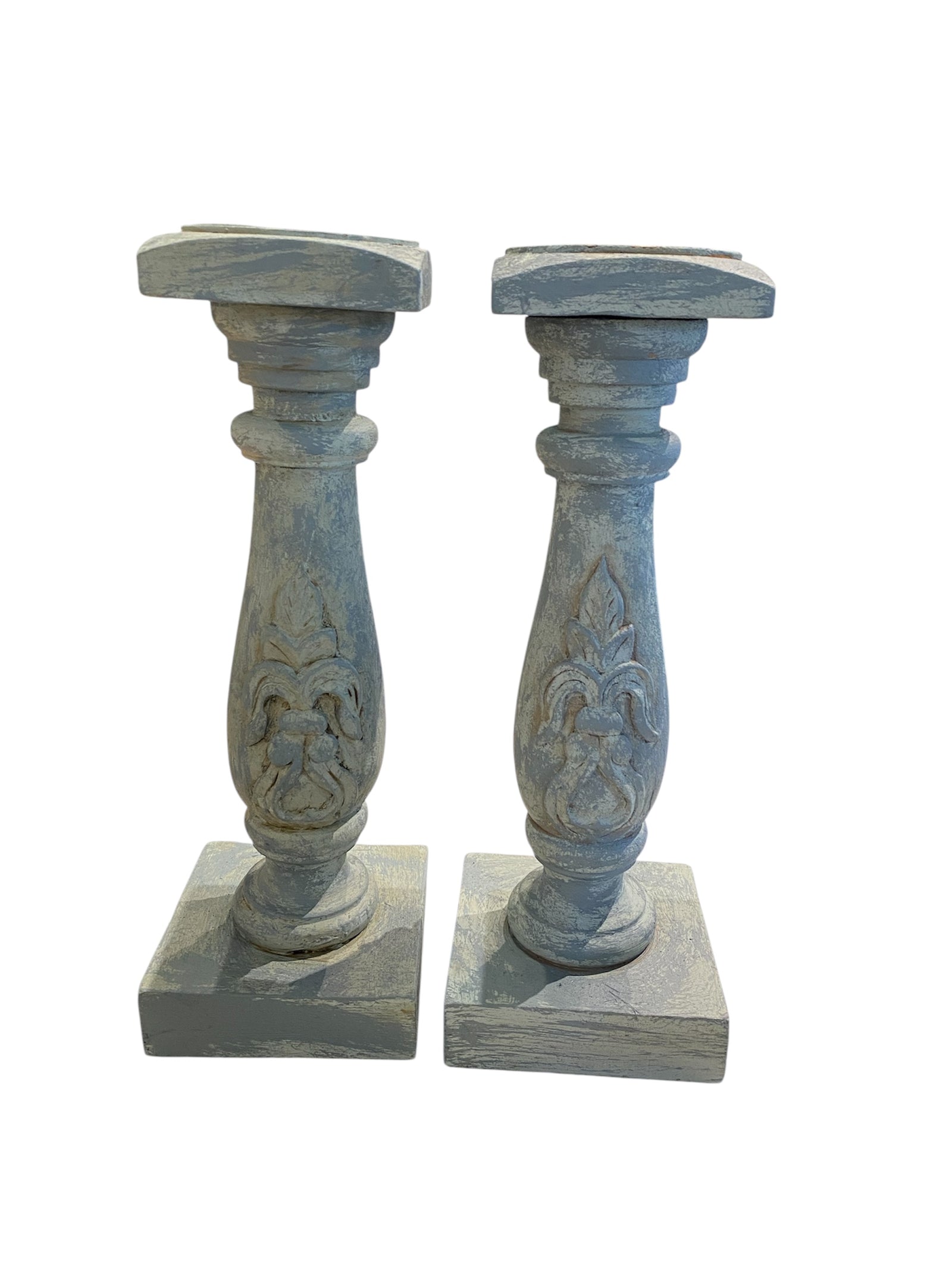 Fleur-de-Lis Pillar Candle Holders