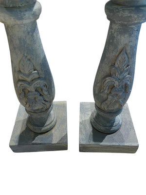 Fleur-de-Lis Pillar Candle Holders