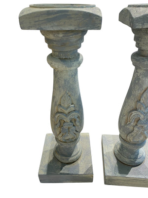 Fleur-de-Lis Pillar Candle Holders