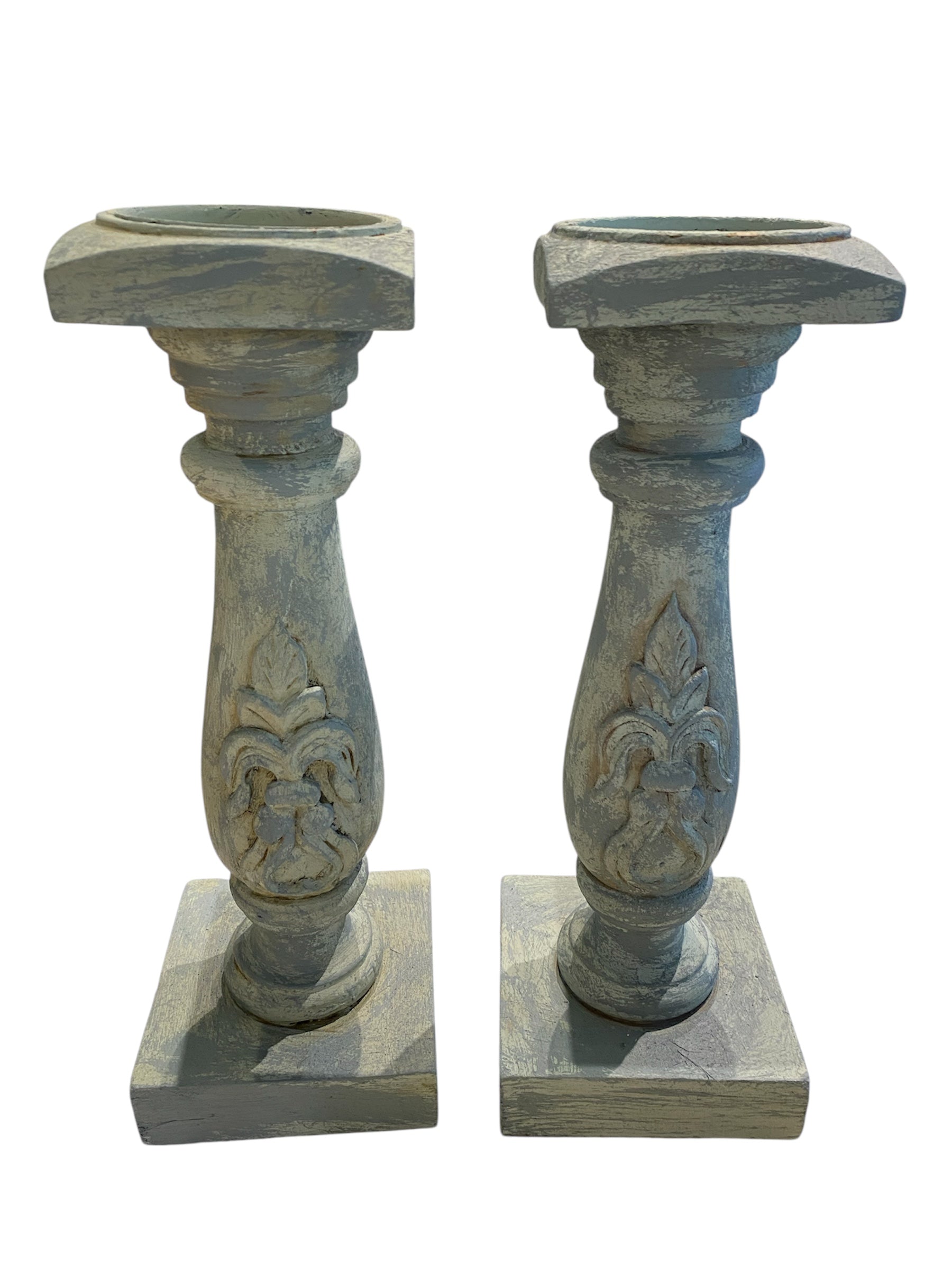 Fleur-de-Lis Pillar Candle Holders