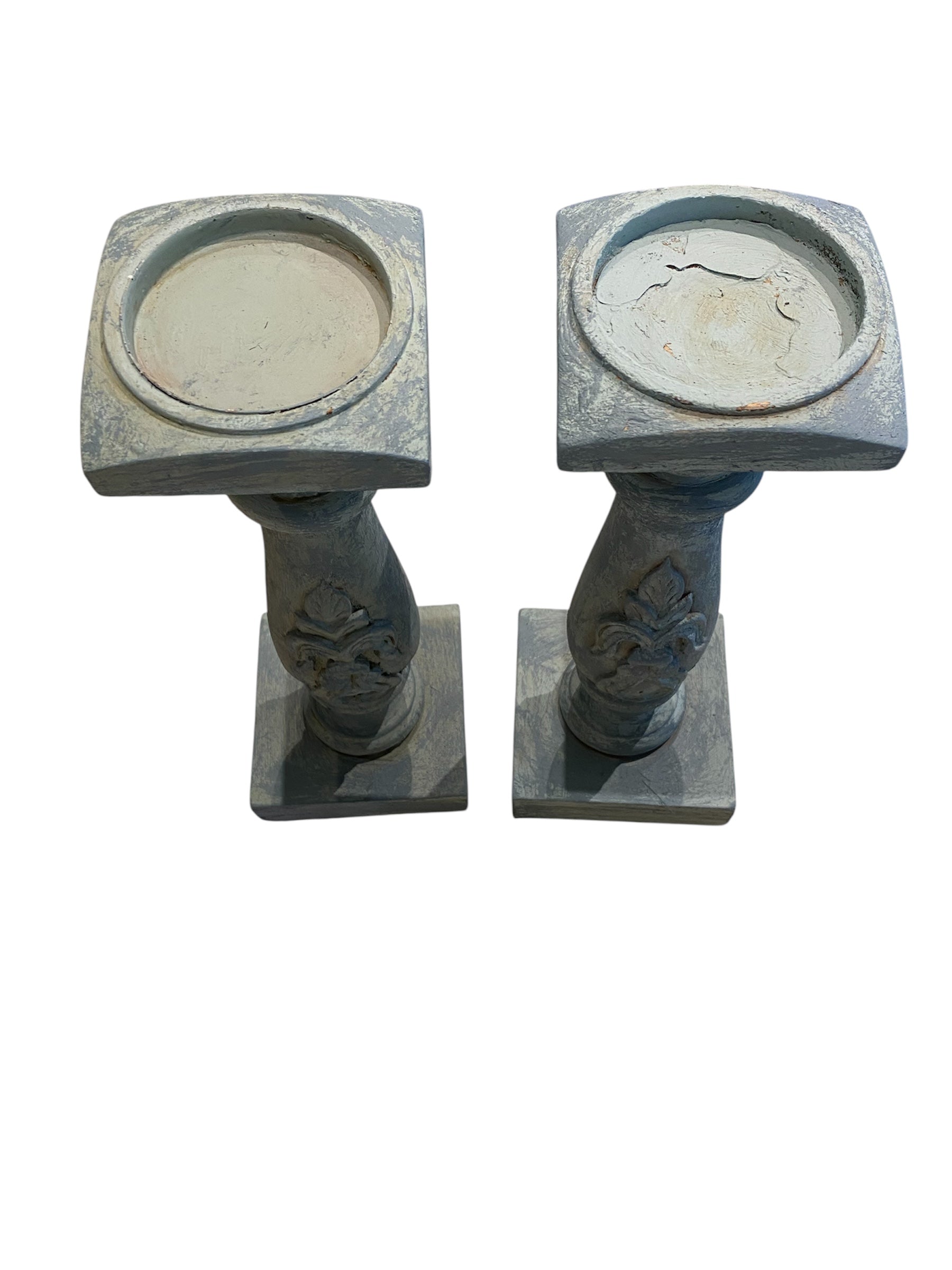 Fleur-de-Lis Pillar Candle Holders