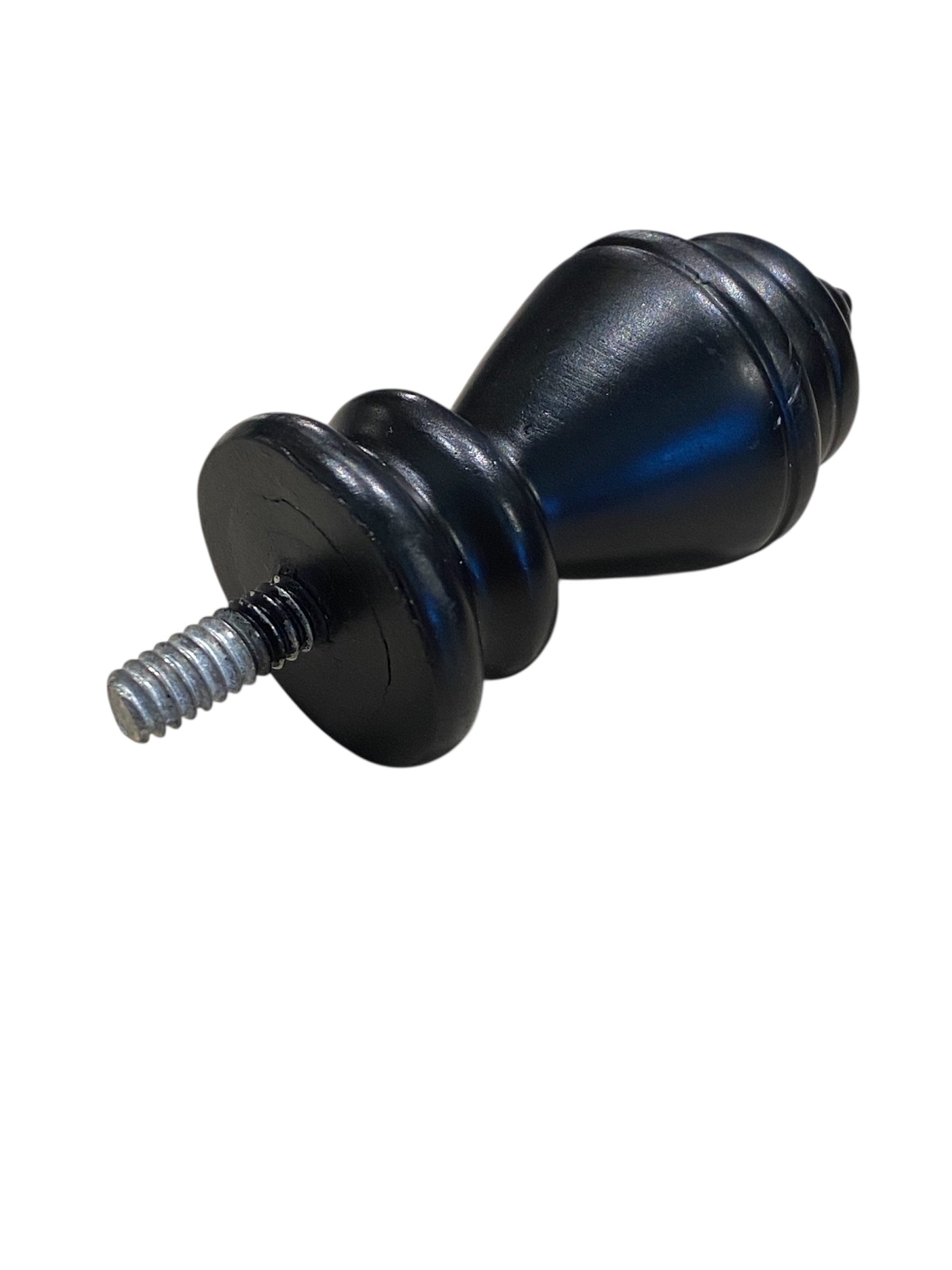Black Finial with Screw