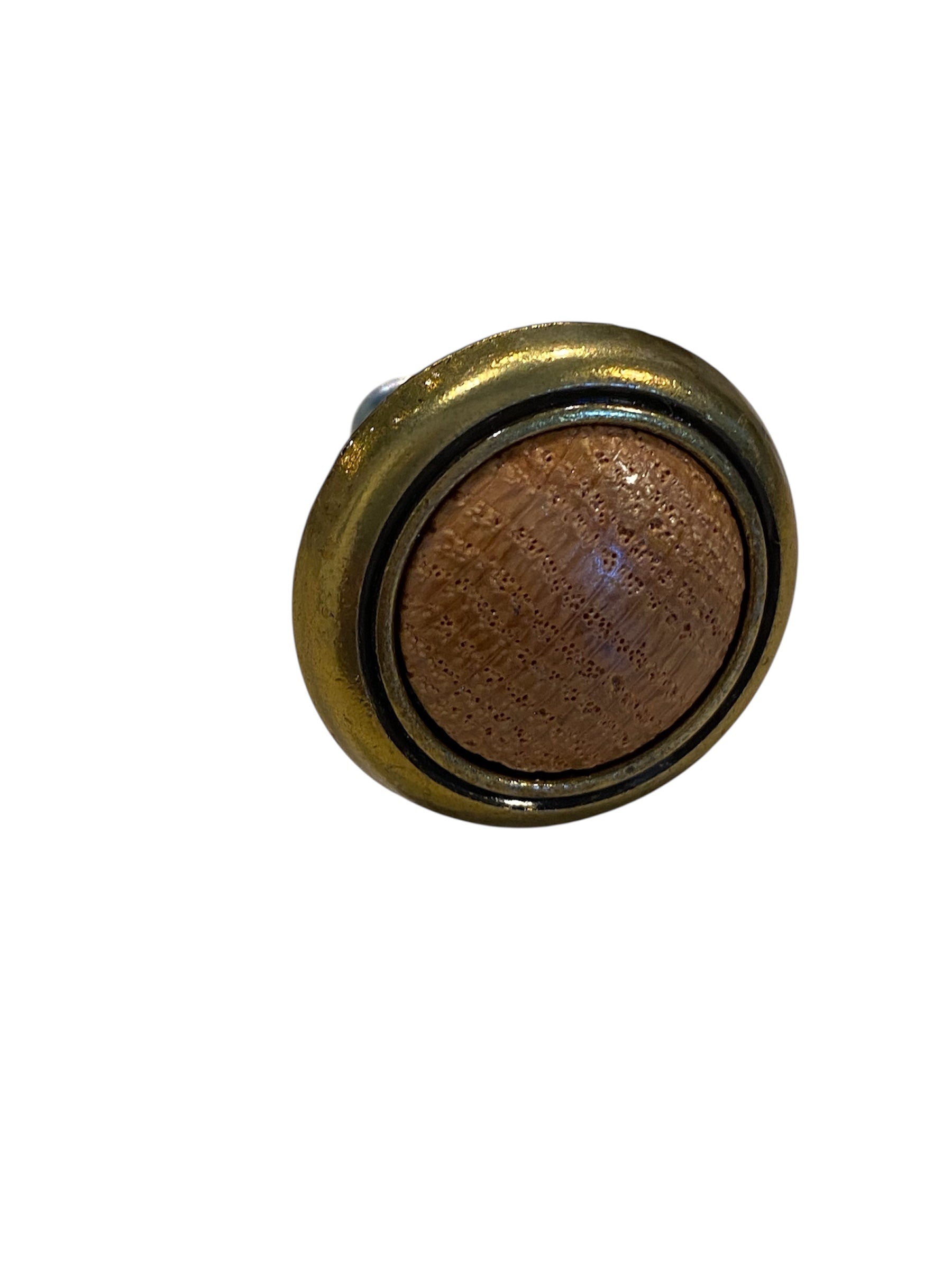 Reclaimed Wood and Brass Knob