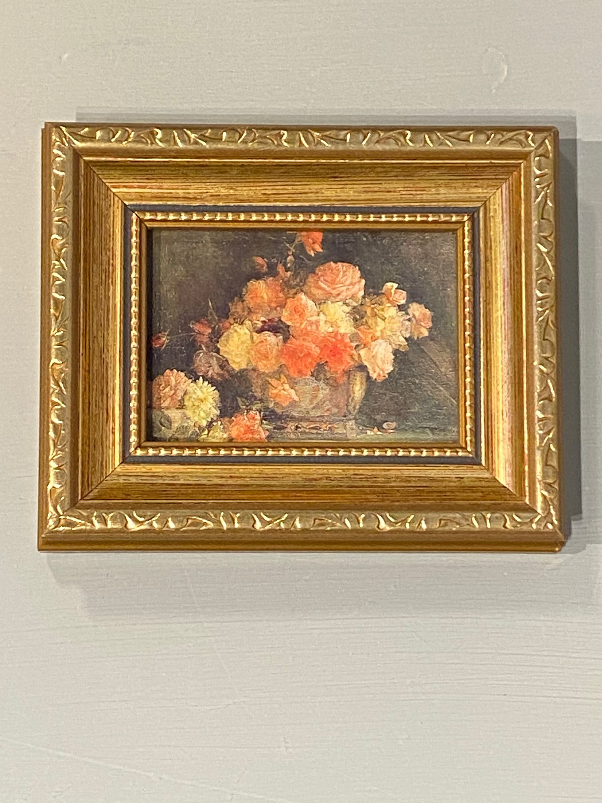 Small Roses in a Gold Frame