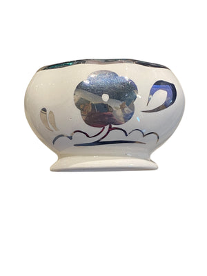 Silver Luster Creamer and Sugar Bowl