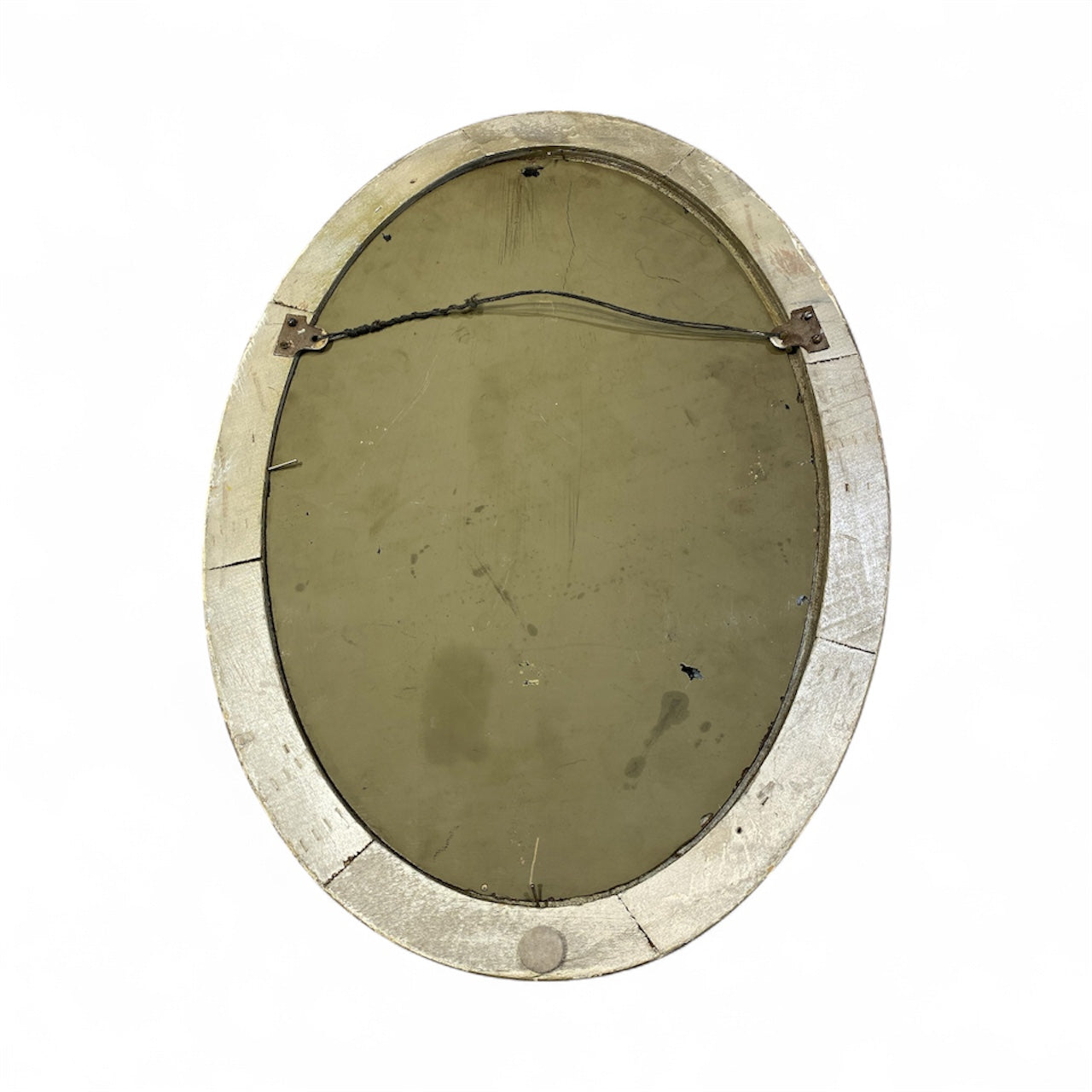 Old Oval Pale Gold Beveled Mirror