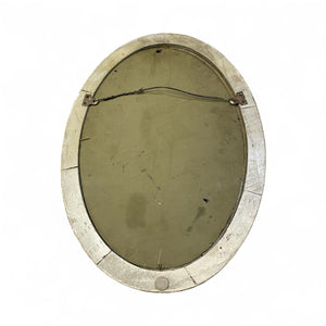 Old Oval Pale Gold Beveled Mirror