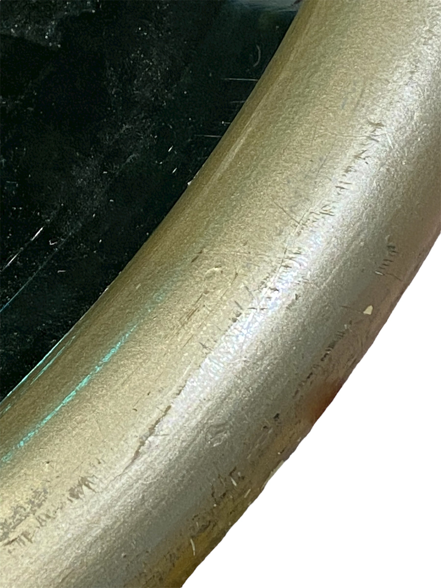 Old Oval Pale Gold Beveled Mirror