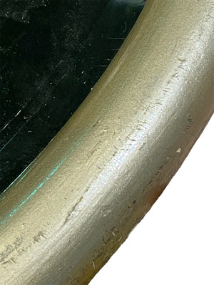 Old Oval Pale Gold Beveled Mirror