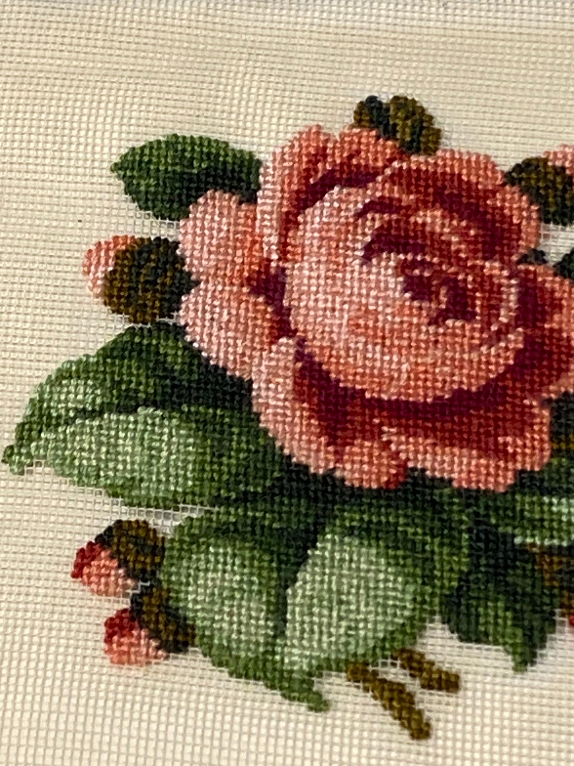 Delicate Rose Needlepoint