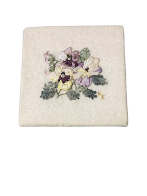 Small Ribbon Embriodery of Violets