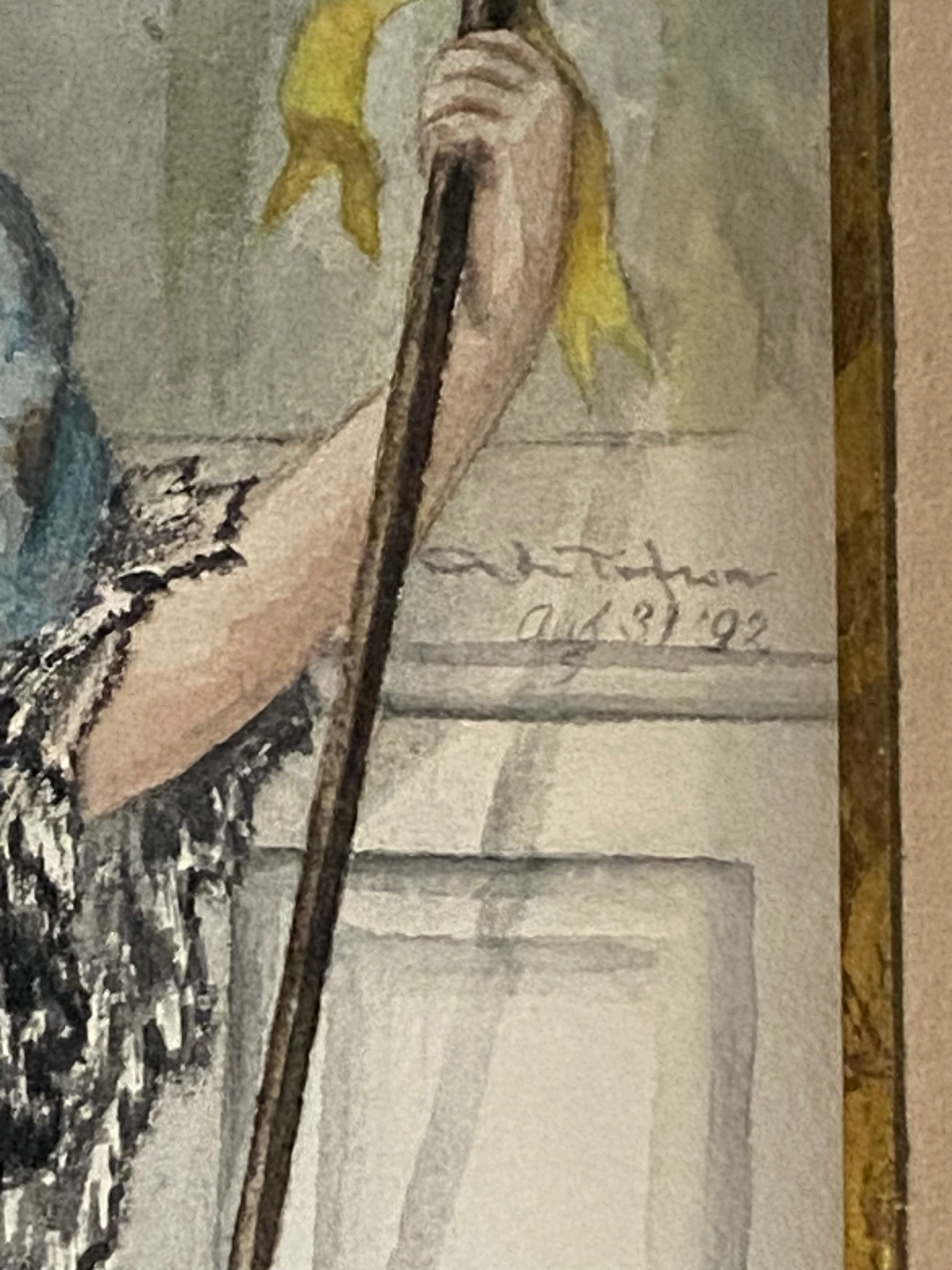 Victorian Woman Watercolor Art