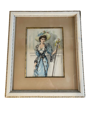 Victorian Woman Watercolor Art