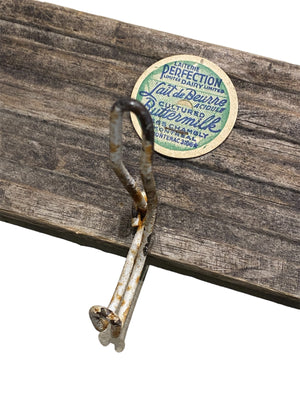 Handmade Coat Hanger with Vintage Milk Caps