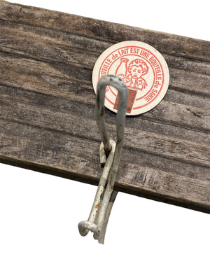 Handmade Coat Hanger with Vintage Milk Caps